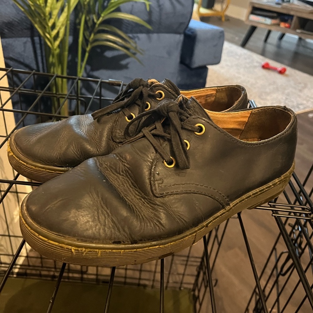 Black doc marten low tops